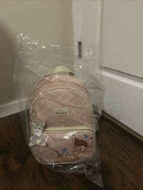 Primark Pink Kids Backpack with Bambi & Thumper Charm